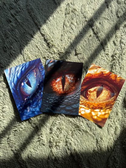 Pack de 3 prints literarios Ojos de dragón · Saga Empíreo