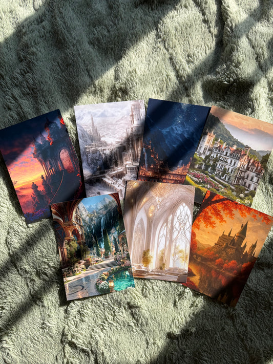 Pack de 7 prints literarios Cortes de Prythian · Saga Acotar