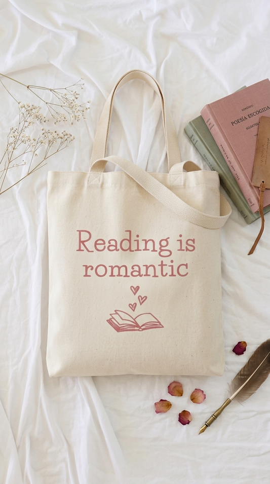 Totebag Reading is Romantic